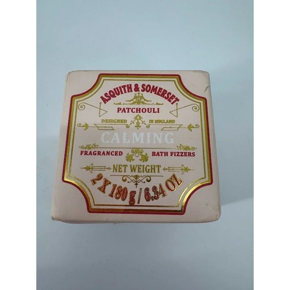 NIP Asquith & Somerset CALMING Patchouli 2x180g  Fragrance Bath Fizzers England‎
